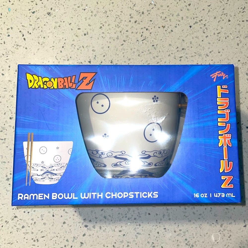 Dragon Ball Z Ramen Bowl With Chopsticks 16oz NEW